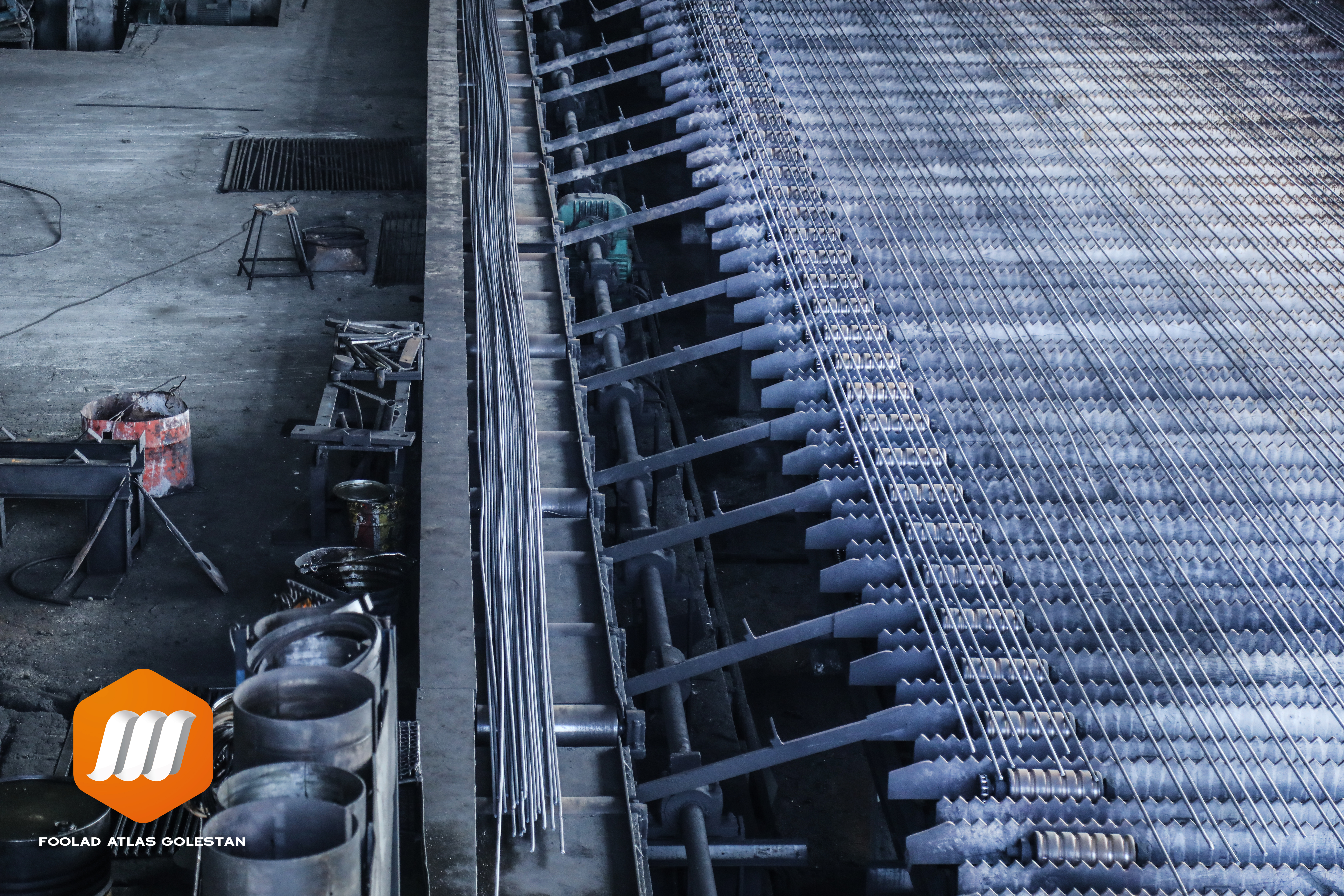Image of a rebar manufacturing plant
